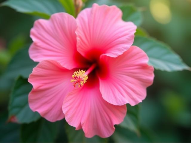 गुलाबी गुड़हल का फूल - Hibiscus rosa-sinensis