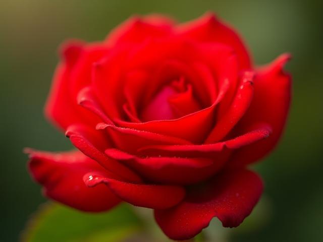 गुलाब - Rosa indica का लाल रंगीन फूल
